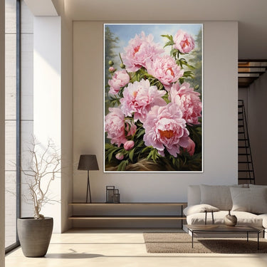 Acrylic Painting of Peonies